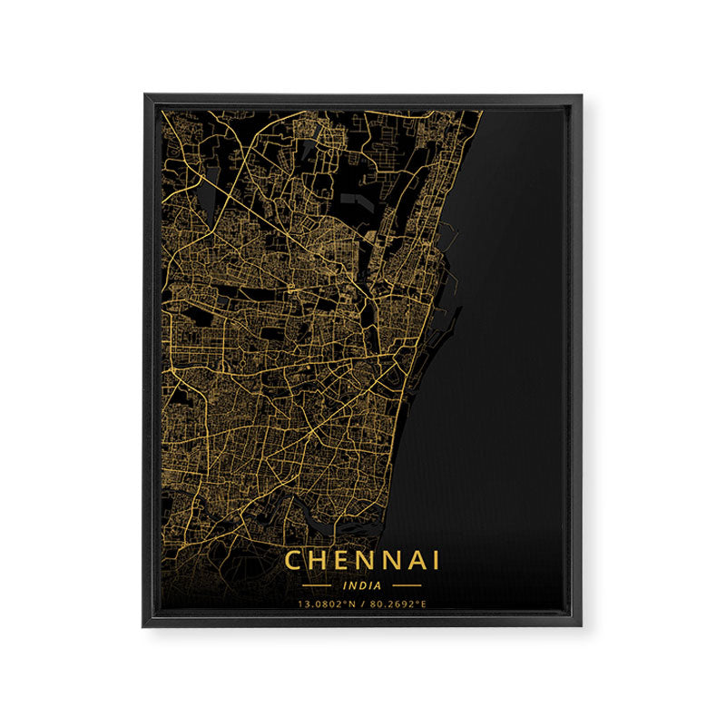 Chennai, India - Gold Framed Canvas Print Gallery Image 8