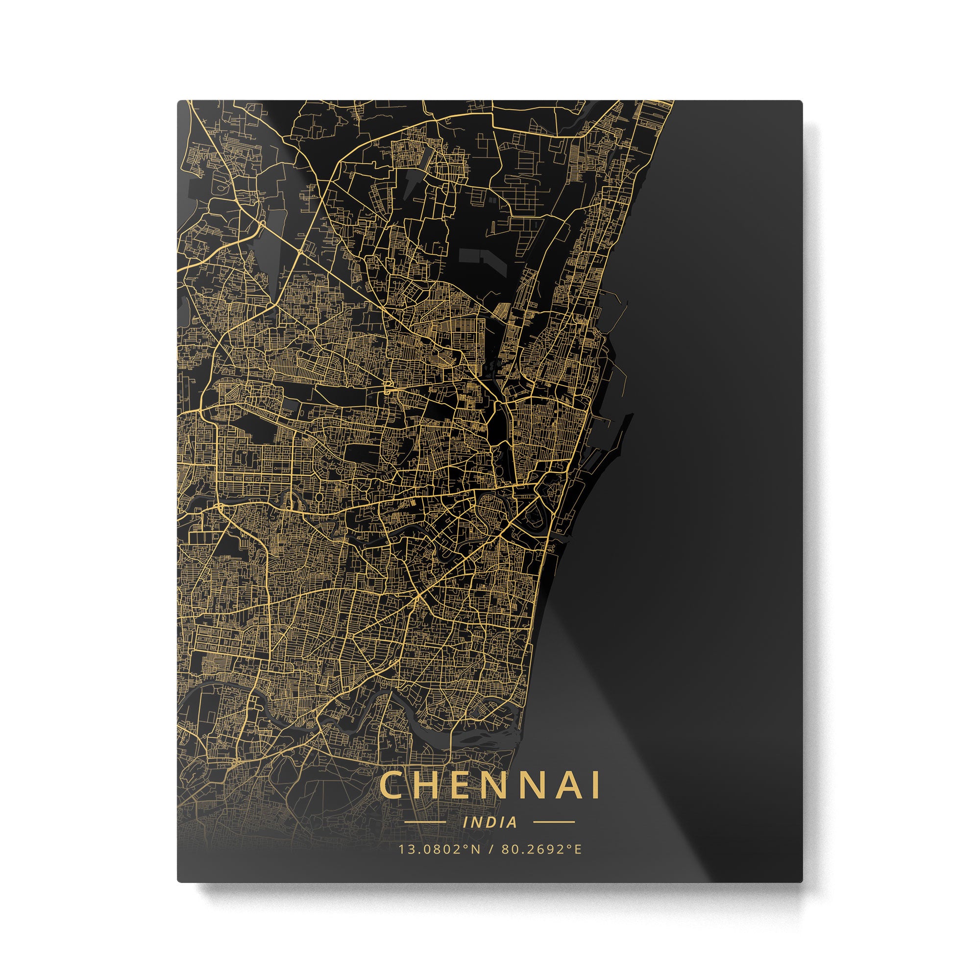 Chennai, India - Gold Metal Print Gallery Image 6