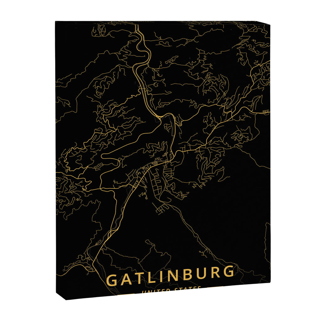 Gatlinburg, United States - Gold Canvas Print Gallery Image 8