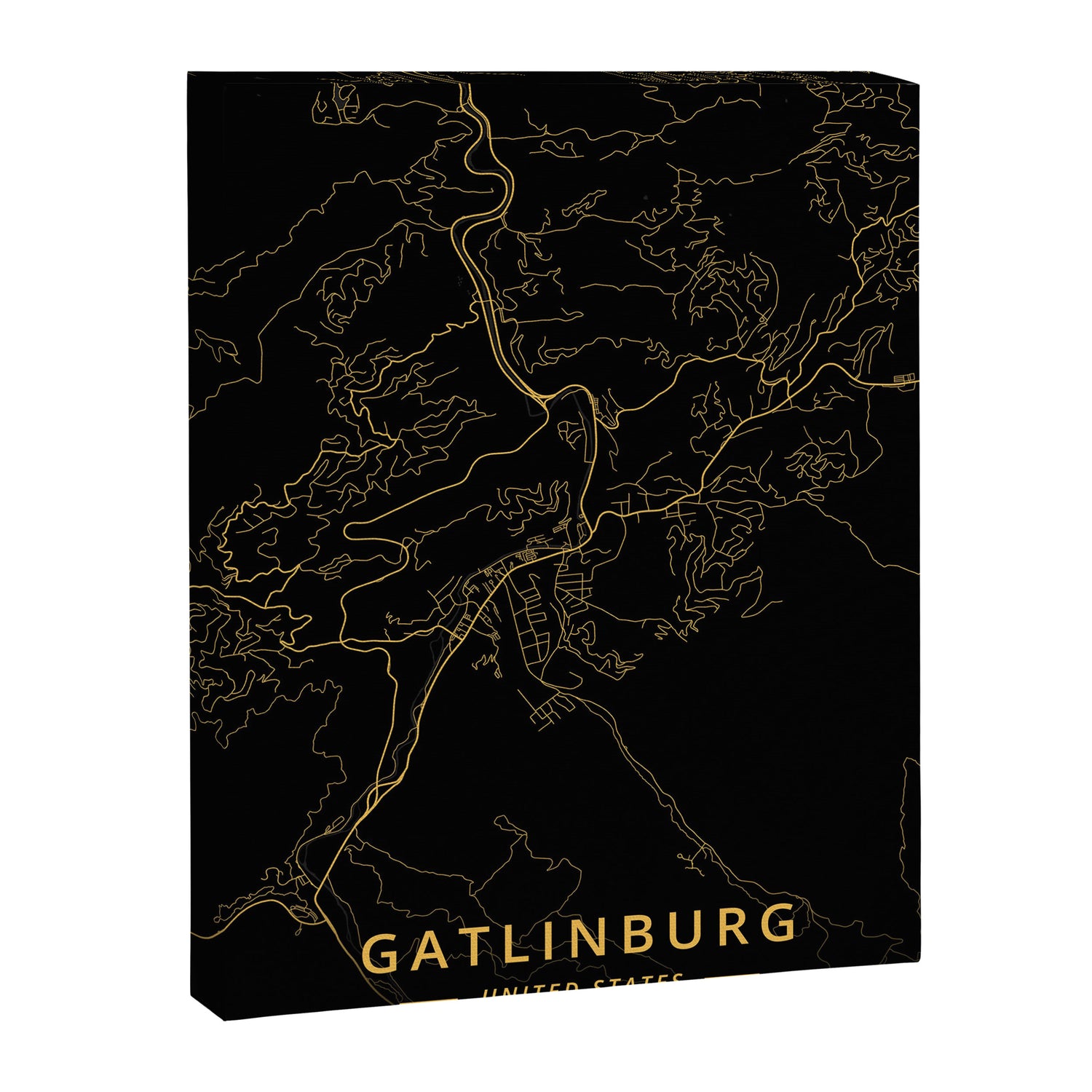 Gatlinburg, United States - Gold Canvas Print Gallery Image 8