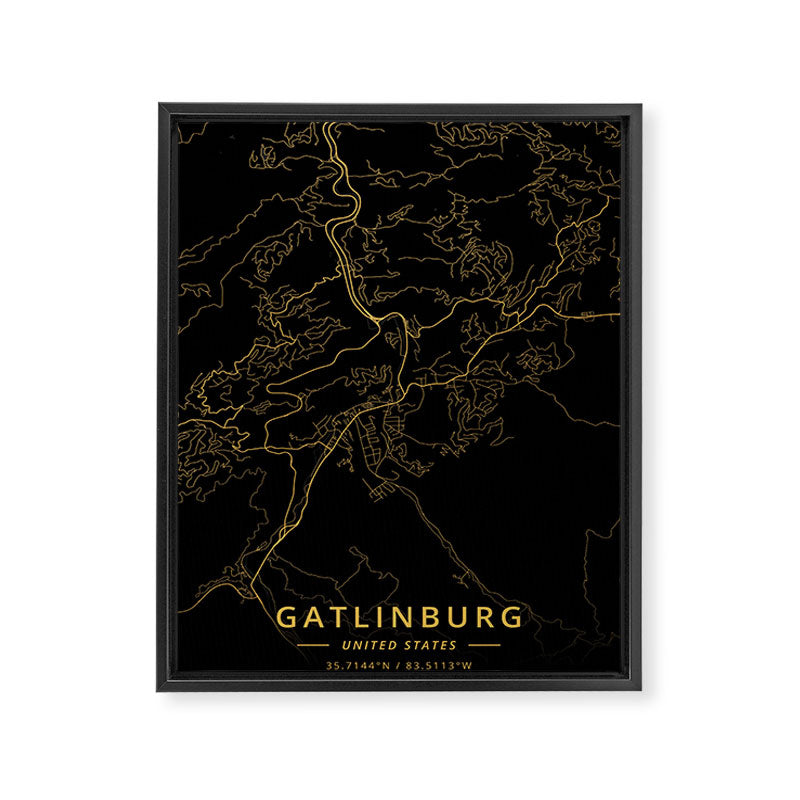 Gatlinburg, United States - Gold Framed Canvas Print Gallery Image 8