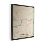 London, United Kingdom - Vintage Map Framed Canvas Print Gallery Image 2