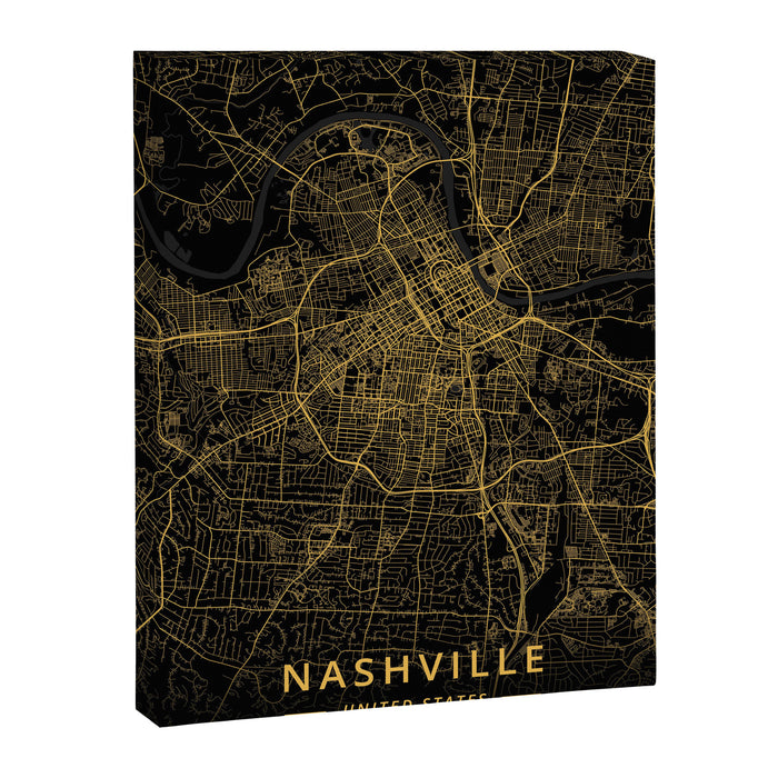Nashville, United States - Gold Canvas Print Gallery Image 1