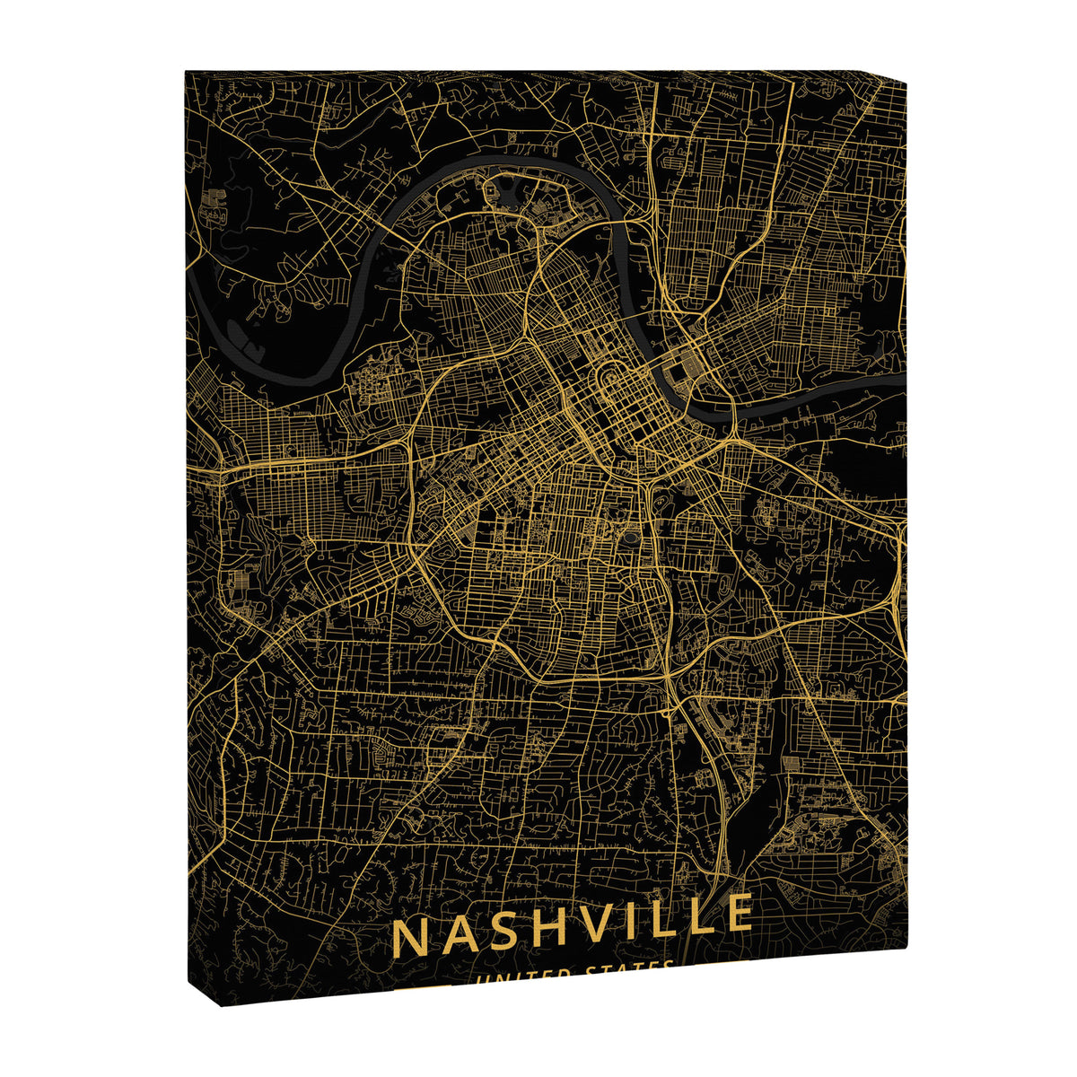 Nashville, United States - Gold Canvas Print Gallery Image 8