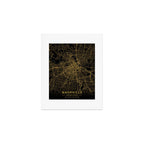 Nashville, United States - Gold Art Print Gallery Image 1
