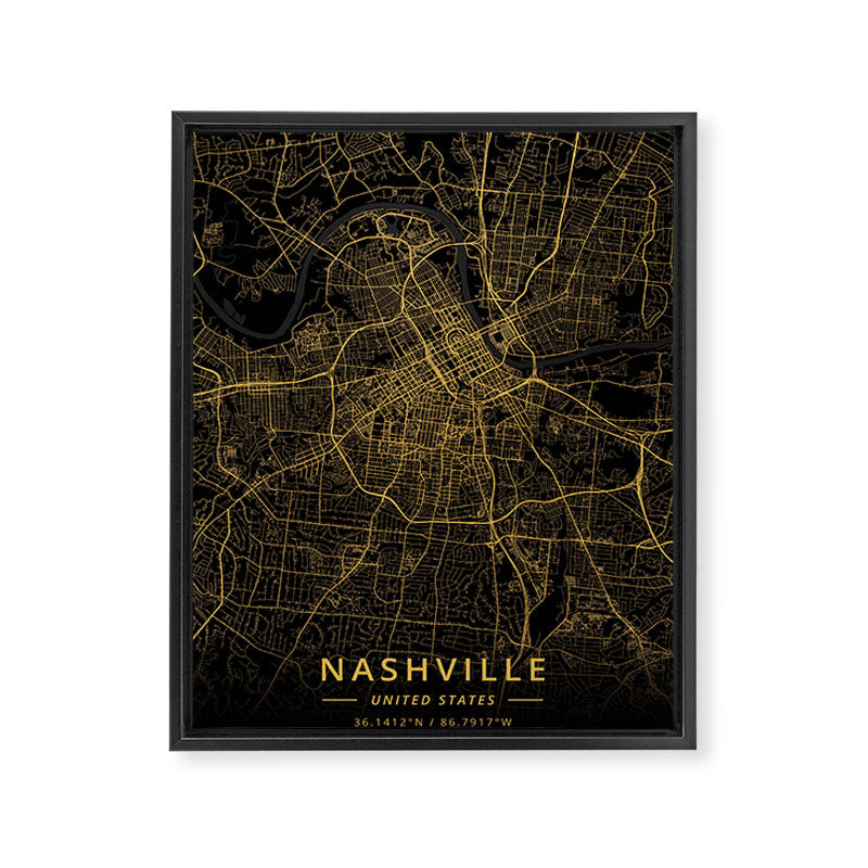 Nashville, United States - Gold Framed Canvas Print Gallery Image 8