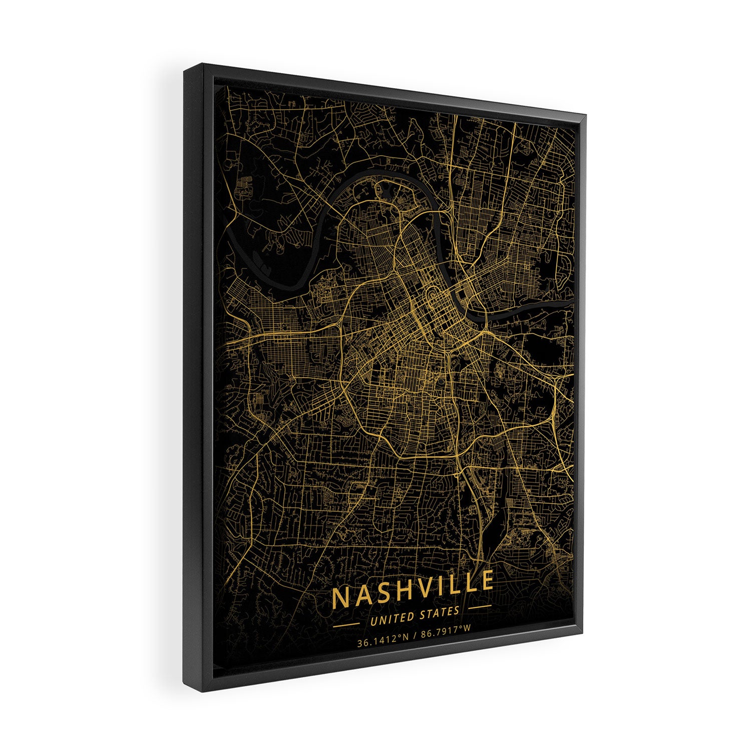 Nashville, United States - Gold Framed Canvas Print Gallery Image 2