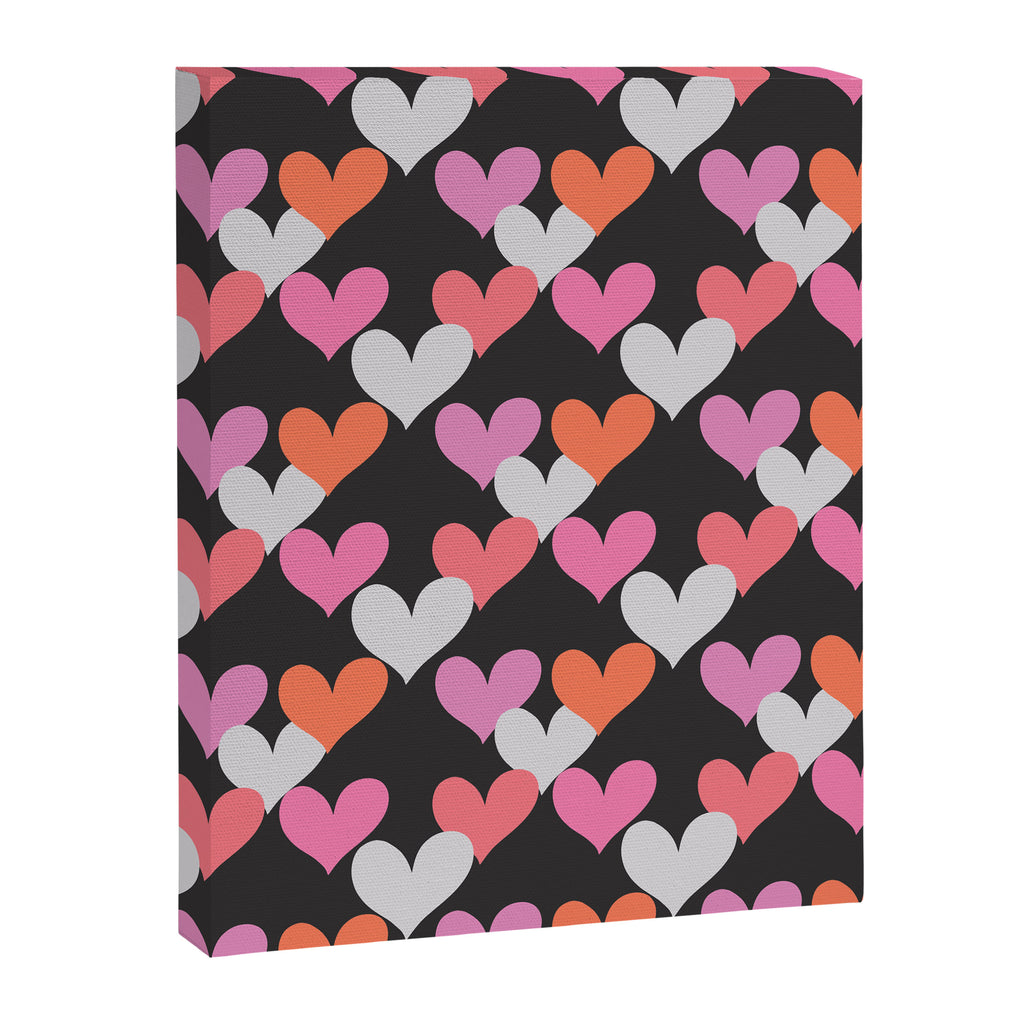 Playin' Hearts Pattern Canvas Print Gallery Image 8