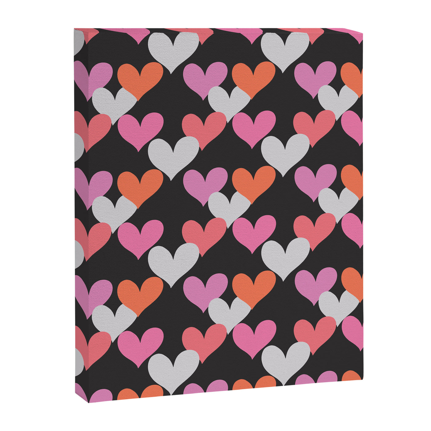 Playin' Hearts Pattern Canvas Print