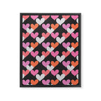 Playin' Hearts Pattern Framed Canvas Print Gallery Image 8