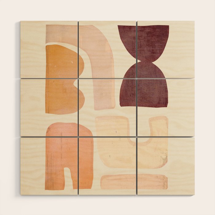 Minimal Shapes 5 Wood Wall Art Gallery Image 1