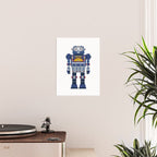 Blue Robot Retro Toy Poster Gallery Image 2