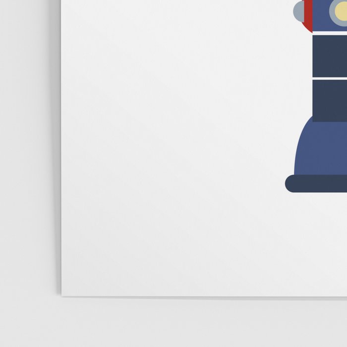 Blue Robot Retro Toy Poster Gallery Image 3