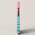 Beach Horizon Lines pink green iPhone Case Gallery Image 2