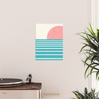 Beach Horizon Lines pink green Poster Gallery Image 2