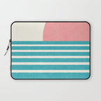 Beach Horizon Lines pink green Laptop Sleeve Gallery Image 1