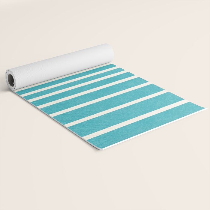 Beach Horizon Lines pink green Yoga Mat Gallery Image 2