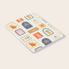 Vintage tropical summer patchwork art pattern Notebook Gallery Image 3