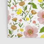 Summer Floral - pink & yellow Poster Gallery Image 3