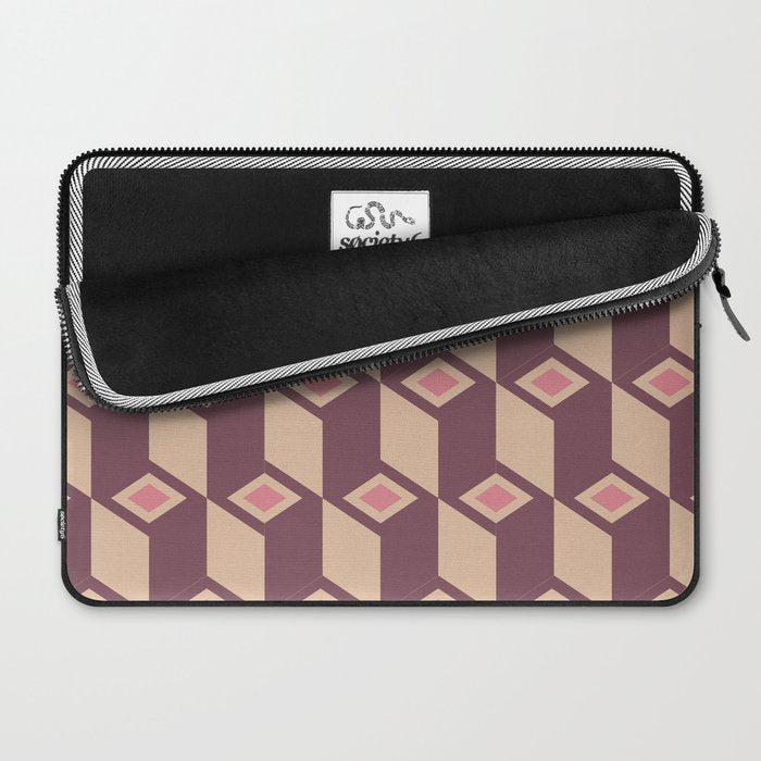 Retro Geometric Bloom Revival Laptop Sleeve Gallery Image 2