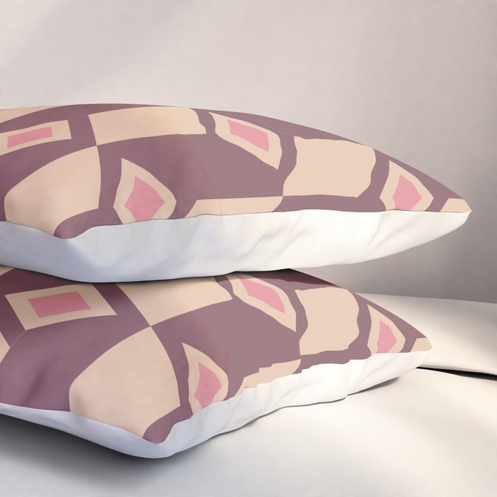 Retro Geometric Bloom Revival Pillow Sham Gallery Image 3