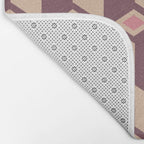 Retro Geometric Bloom Revival Bath Mat Gallery Image 2
