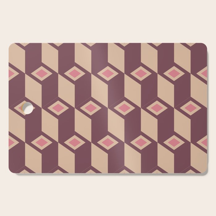 Retro Geometric Bloom Revival Cutting Board Gallery Image 1