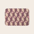 Retro Geometric Bloom Revival Bath Mat Gallery Image 1