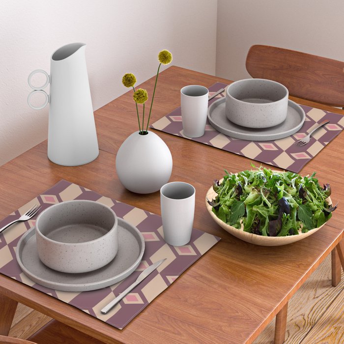 Retro Geometric Bloom Revival Placemat Gallery Image 2