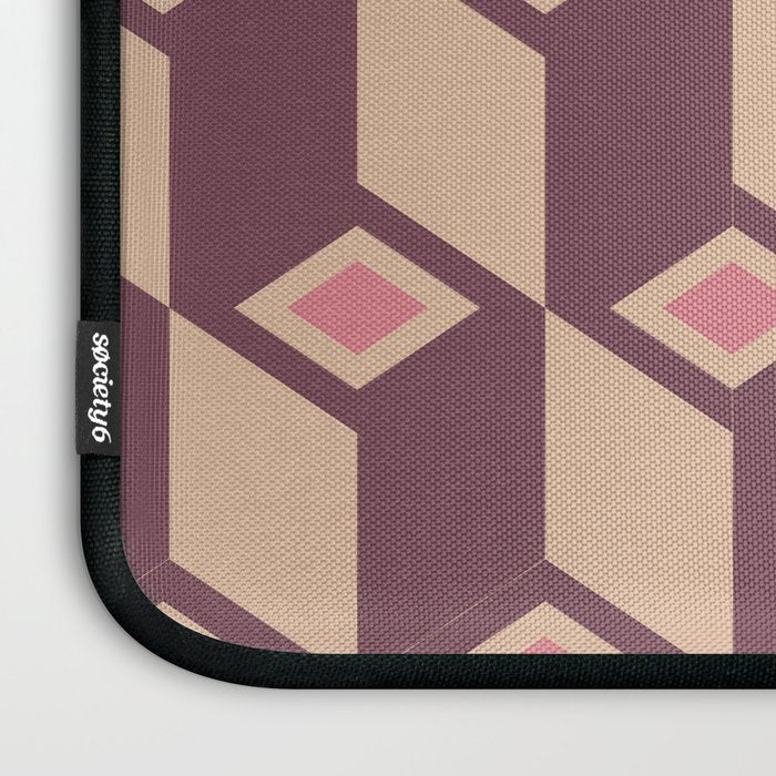 Retro Geometric Bloom Revival Laptop Sleeve Gallery Image 3