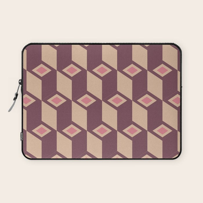 Retro Geometric Bloom Revival Laptop Sleeve Gallery Image 1