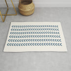 Leaf Pattern Pastel Blue - Scandinavian Rug Gallery Image 1
