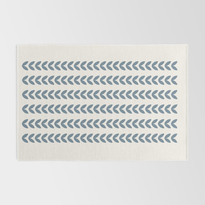 Leaf Pattern Pastel Blue - Scandinavian Rug Gallery Image 2