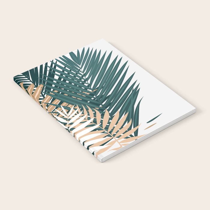 Gold and Green Palm Leaves Notebook Gallery Image 2