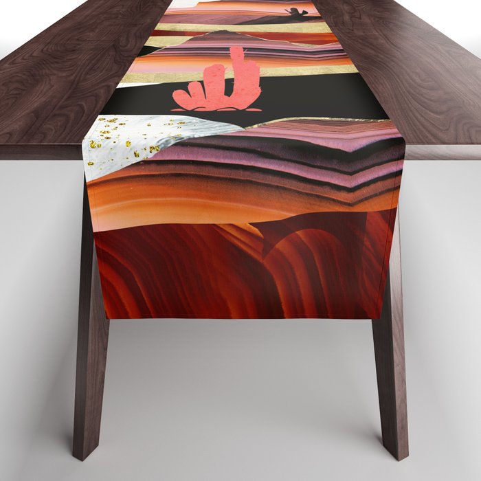 Coral Desert Lake Table Runner Gallery Image 1