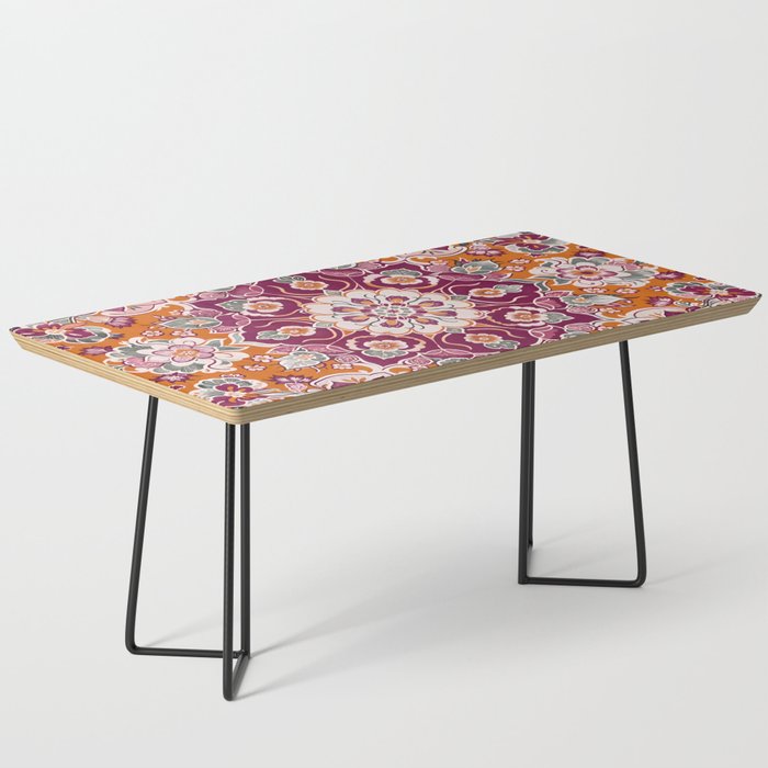Ruby and Spice Floral Mandala Coffee Table Gallery Image 1