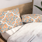 Tangerine Lattice Dreams Pillow Sham Gallery Image 2
