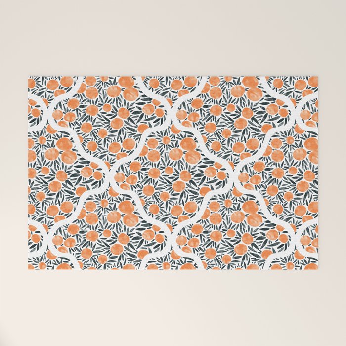 Tangerine Lattice Dreams Welcome Mat Gallery Image 1