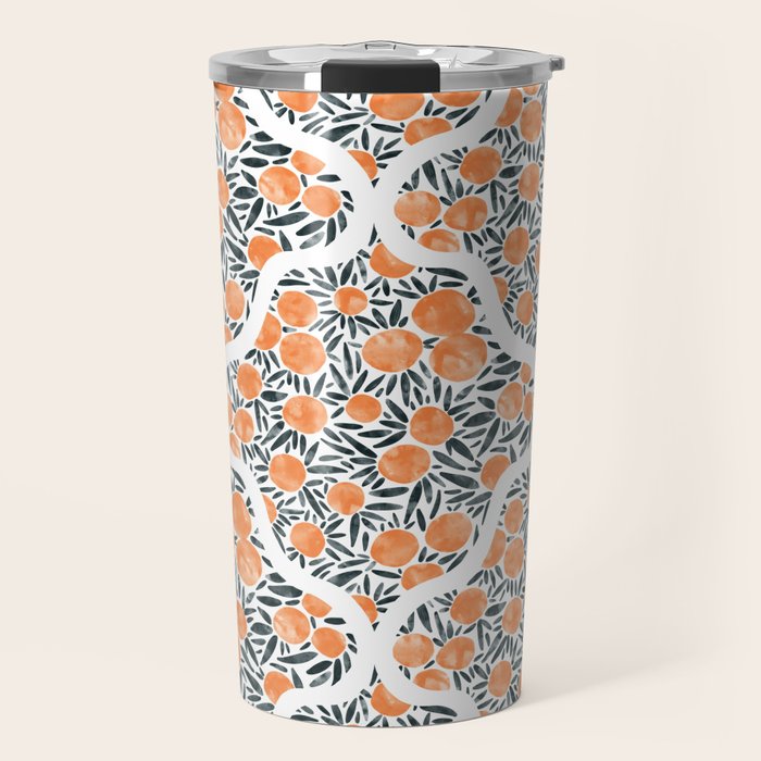 Tangerine Lattice Dreams Travel Mug Gallery Image 1