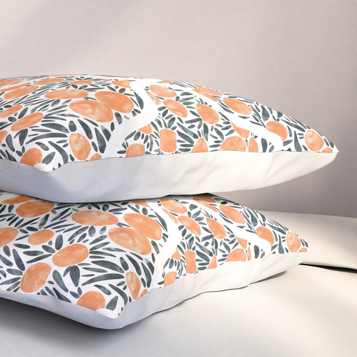 Tangerine Lattice Dreams Pillow Sham Gallery Image 3