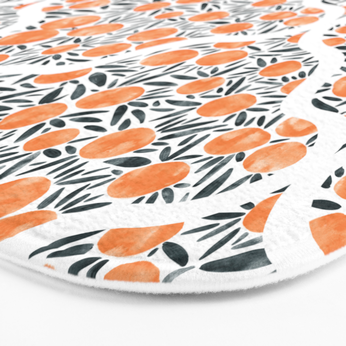 Tangerine Lattice Dreams Bath Mat Gallery Image 3