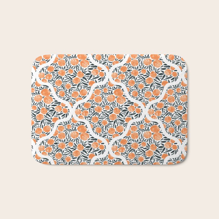 Tangerine Lattice Dreams Bath Mat Gallery Image 1