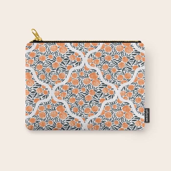 Tangerine Lattice Dreams Carry All Pouch Gallery Image 1