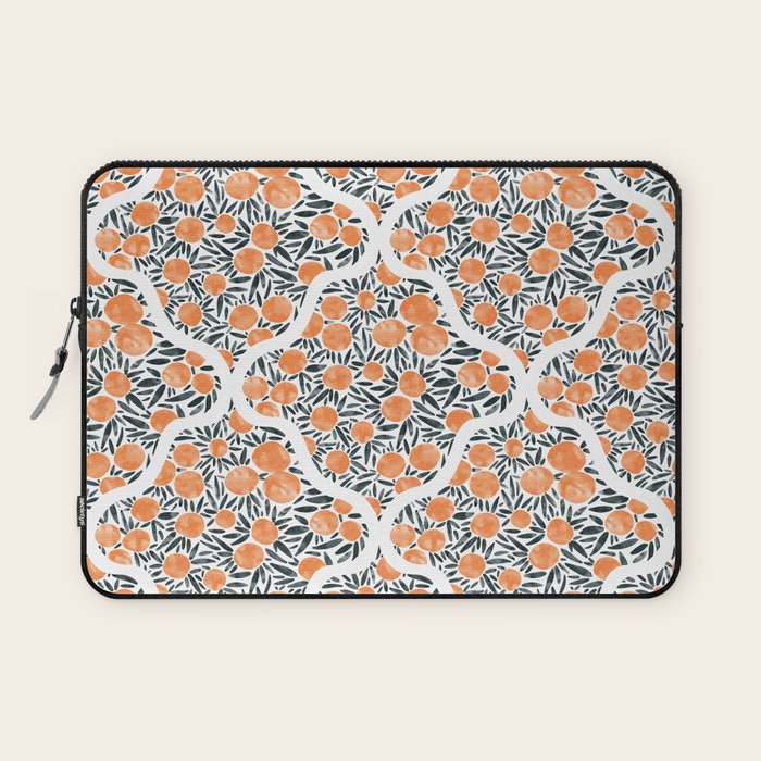 Tangerine Lattice Dreams Laptop Sleeve Gallery Image 1