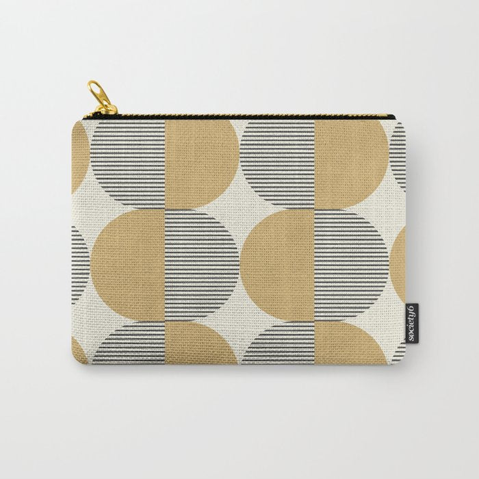 Semicircle Stripes - Gold Carry All Pouch Gallery Image 1