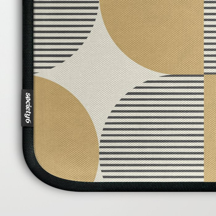 Semicircle Stripes - Gold Laptop Sleeve Gallery Image 3