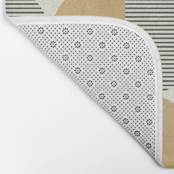 Semicircle Stripes - Gold Bath Mat Gallery Image 2