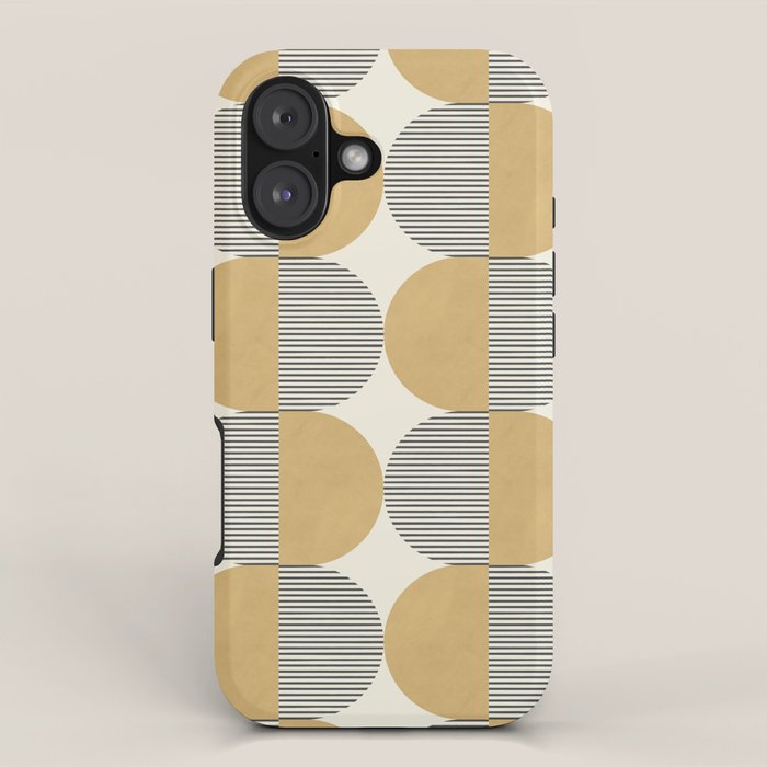 Semicircle Stripes - Gold iPhone Case Gallery Image 1