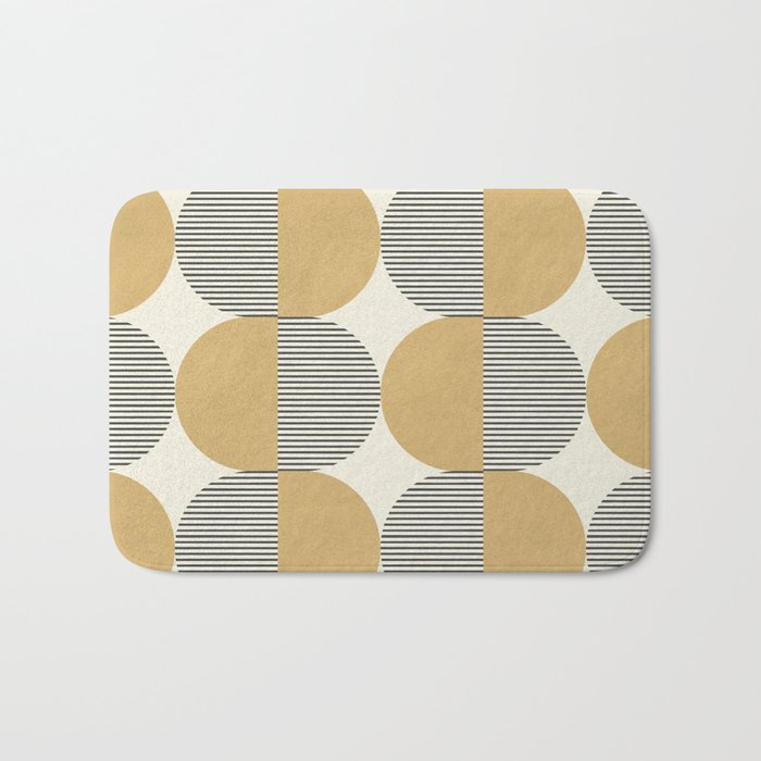 Semicircle Stripes - Gold Bath Mat Gallery Image 1