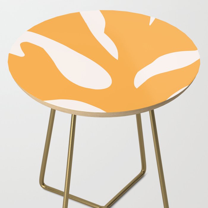 Simple Orange Leaf on Aqua Sun - cut-outs 3  Side Table Gallery Image 2